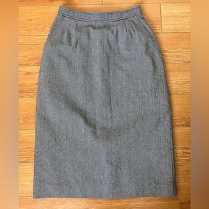 Vintage 80s Evan Picone High Waist Wool Pencil Skirt Size 8